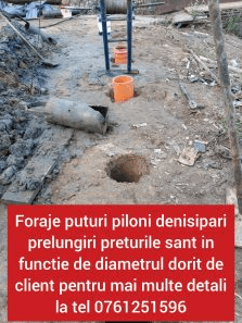 Foraje puțuri apă la prețuri avantajoase