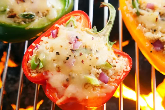 Ciuperci și brânză în ardei umpluți