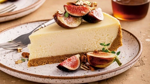 Prăjitură cu brânză și smochine proaspete