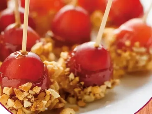 Struguri glazurați cu caramel și alune