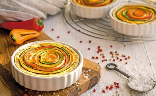 Tartă spiralată cu legume