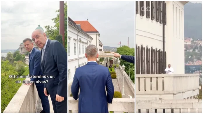 Viktor Orbán, surprins pe ascuns de Peter Magyar citind pe terasa reședinței sale. „Ce crezi că are în mână? Discursul său de adio?”