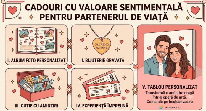 Cadouri cu valoare sentimentală pentru partenerul de viață tablou canvas bestcanvas.ro