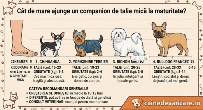 Cât de mare ajunge un companion de talie mică la maturitate cainedevanzare.ro Cât de mare ajunge un companion de talie mică la maturitate cainedevanzare.ro