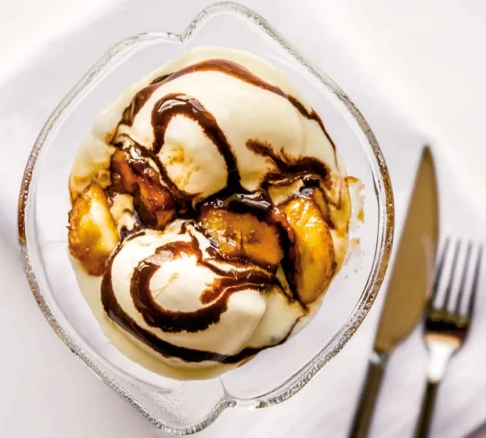 Desert cu banane și aromă de vanilie Desert cu banane și aromă de vanilie