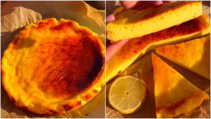 Prăjitură catifelată cu ricotta și lămâie, fără crustă și fără unt